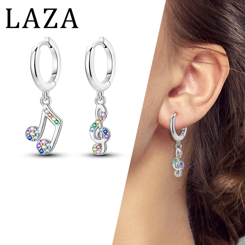 

925 Silver Hoop Earrings For Woman Pendientes Zircon Heart Shape Star Eardrop Original Earring Fashion Jewelry