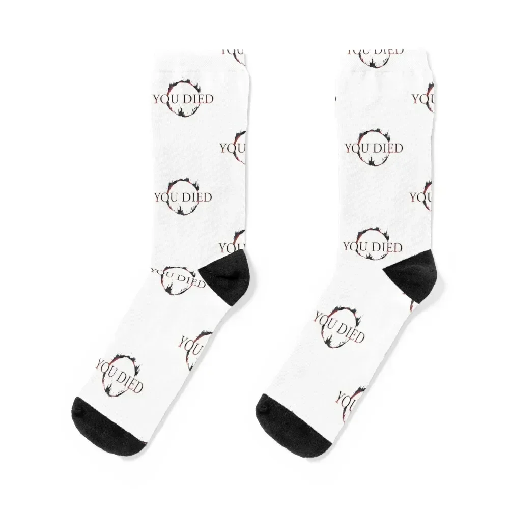 You Died Flame Socks christmass gift happy designer Boy Child Socks Women's