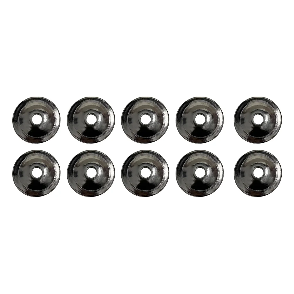 Matte Black Cabinet Knob Backplates 10 Pack for Kitchen and Bathroom Use Made from Carbon Steel to Long Term Performance
