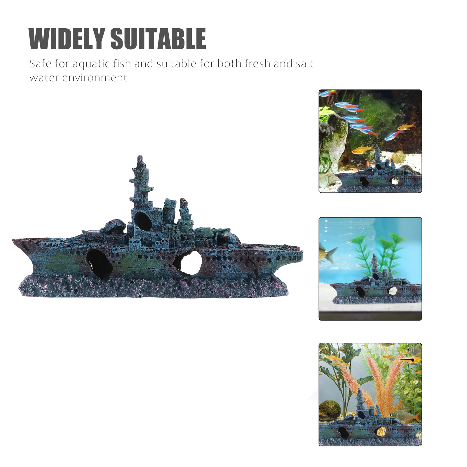 

Resin Shipwreck Fish Tank Decoration Durable Aquarium nament Vivid L scape Resin Artificial Pet Supplies Safe Fresh Salt Water
