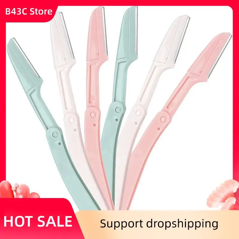 

B43C для мужчин и женщин бритвы для лица чулок складные бритвы для бровей удаление волос на лице путешествия, инструмент для красоты