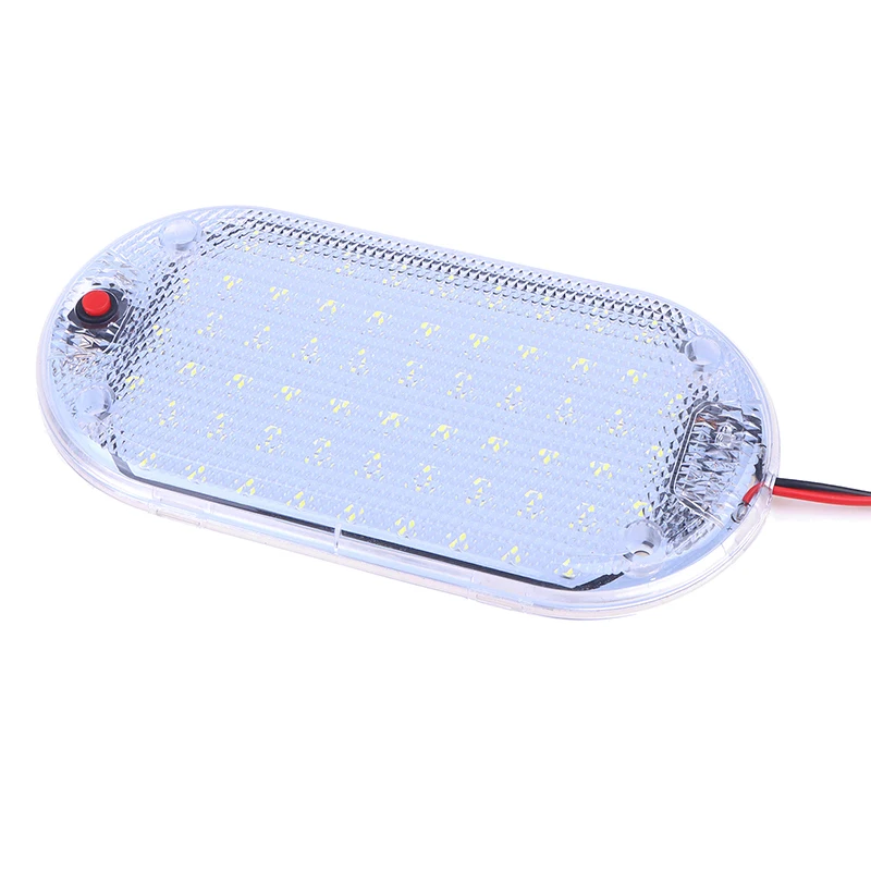 60LED 12V-85V LED Car Vehicle Dome Roof Ceiling Reading Lamp Interior Roof Lights Car Forklift High Brightness Cabin Light Strip