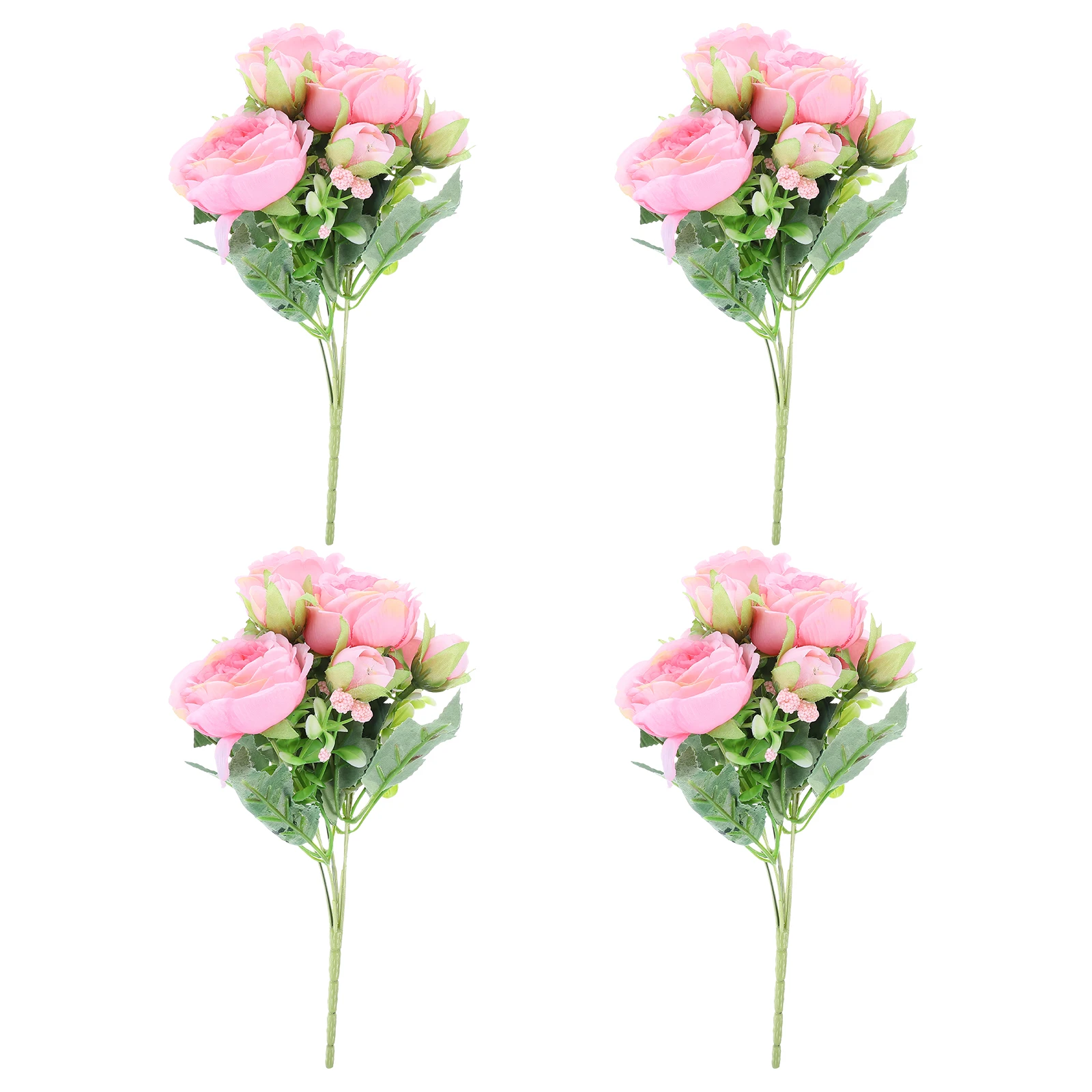 

4pcs Simulated Peony Flowers Artificial Silk Wedding Decor DIY Vase Material Photography Props Party Decorations Faux Flowers