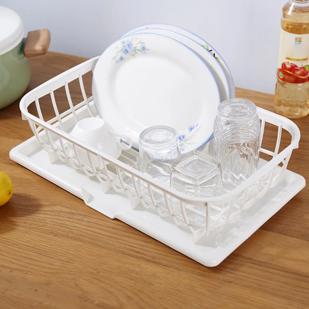 

1Pcs Kitchen Storage Basket Plastic Bowl Chopstick Drain Basket Sink Organizer White Kitchen Containers Bowls Drain Rack
