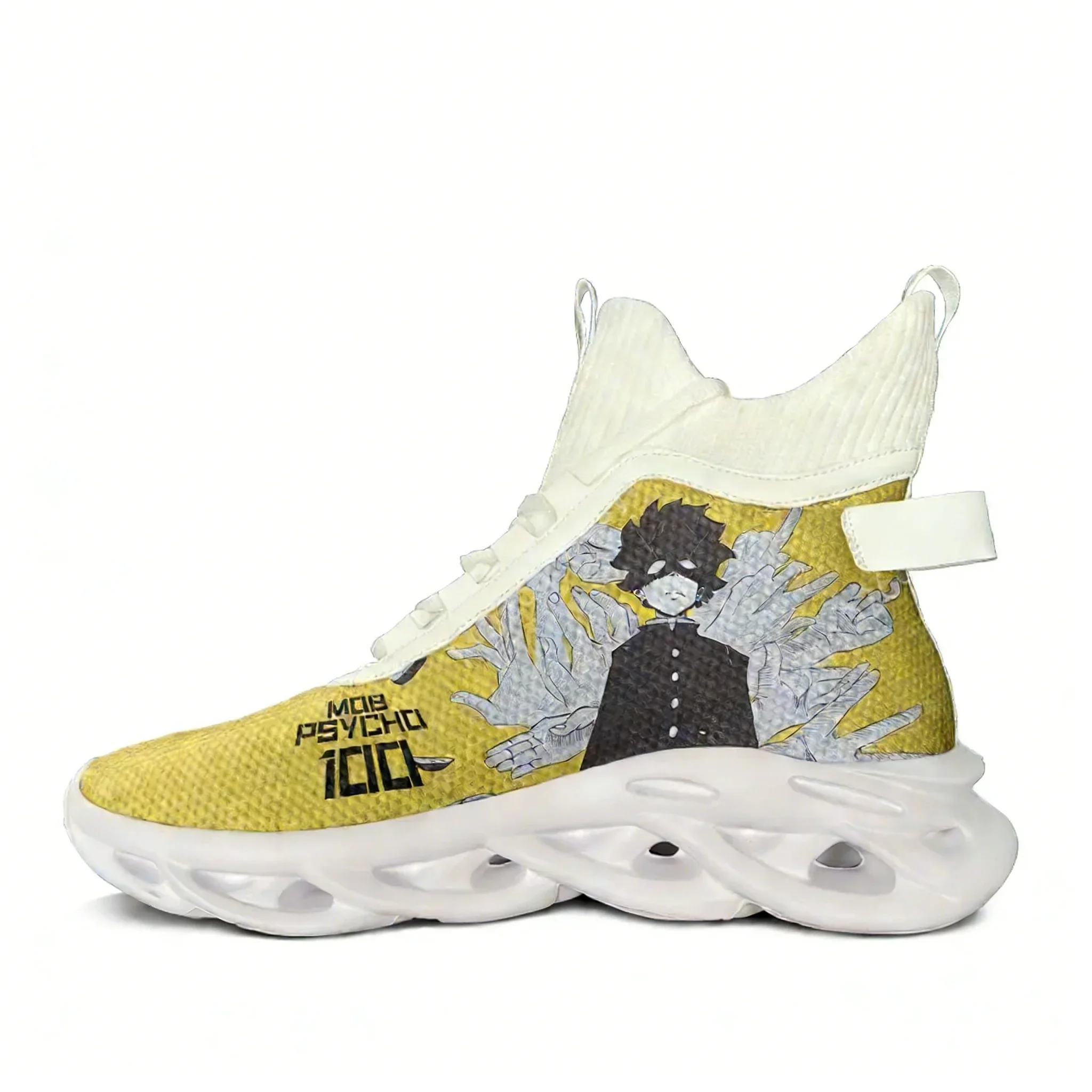 

Кроссовки Mob Psycho 100 High Top Flats для мужчин, женщин и подростков, высококачественная персонализированная повседневная обувь, обувь на заказ