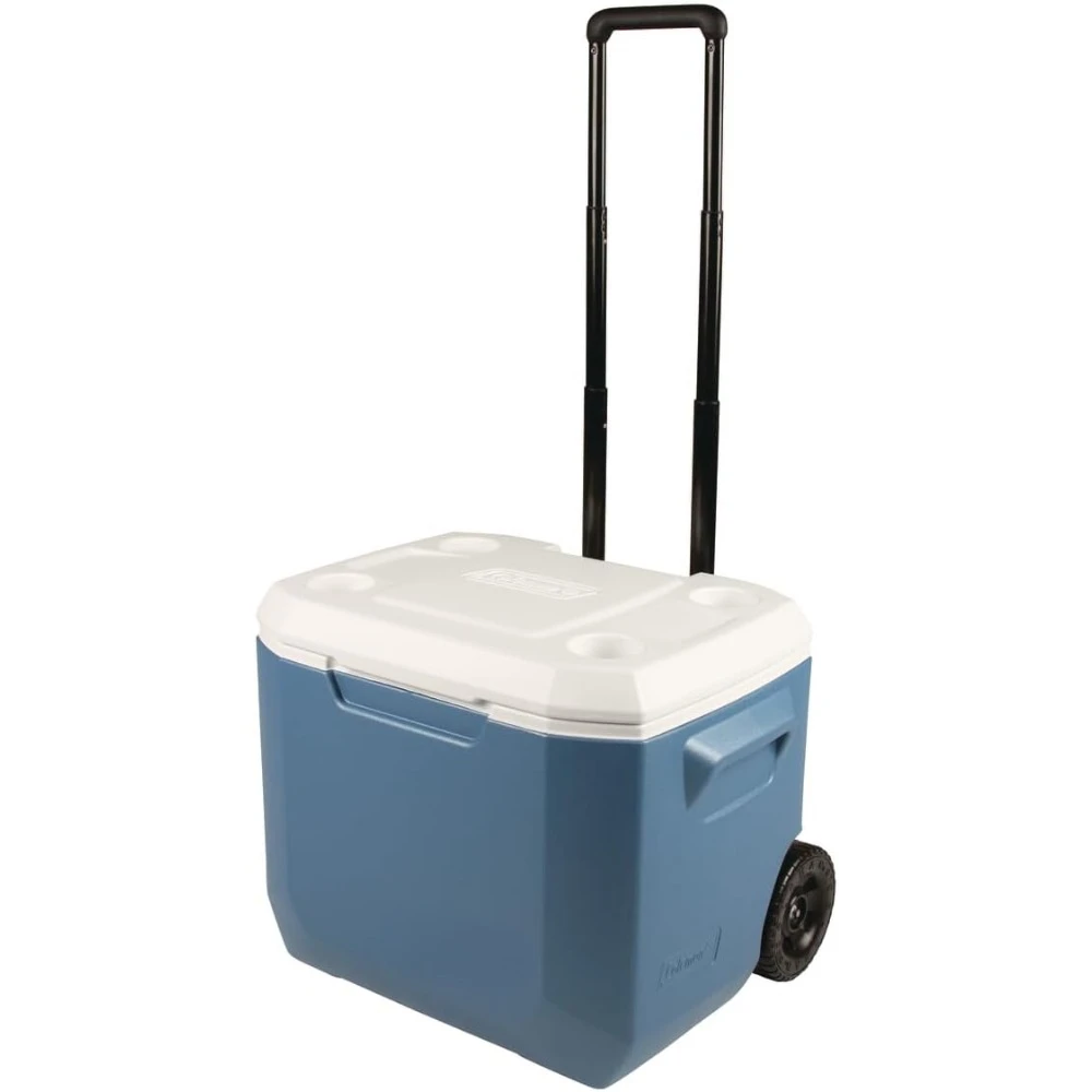 

Portable Rolling Cooler | 50 Quart Xtreme 5 Day Cooler with Wheels | Wheeled Hard Cooler Keeps Ice Up to 5 Days