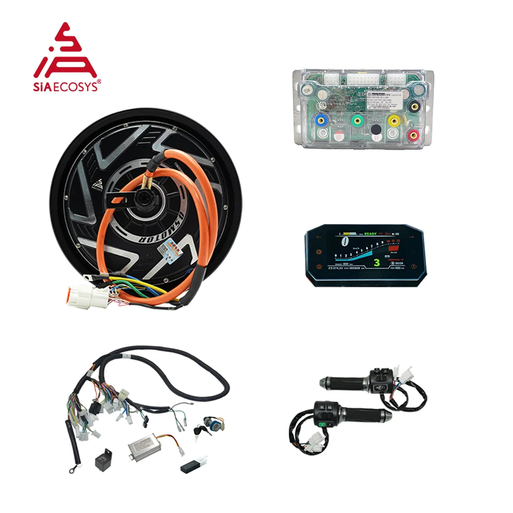 

QS MOTOR QS219 10x2.15 inch 1500W V1 Electric Scooter BLDC Hub Motor 72V with Fardriver ND72260-X80 Controller Conversion Kit