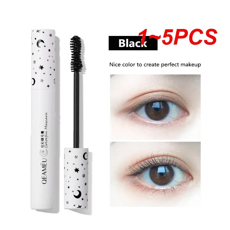 1 ~ 5pcs neue 4 Farben sexy schillernde Wimpern farbe Mascara natürliche Rolle verzogen vier Farben haltbare Finish-freie weiche Mascara Augen Make-up