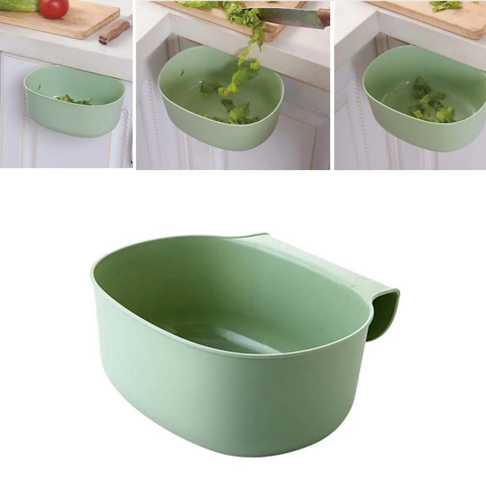 Kitchen Wall-Mounted Trash Organizer Hanging Waste Bins Kitchen Garbage Storage Bin Cabinet Door Can Rack Garbage Storage Box