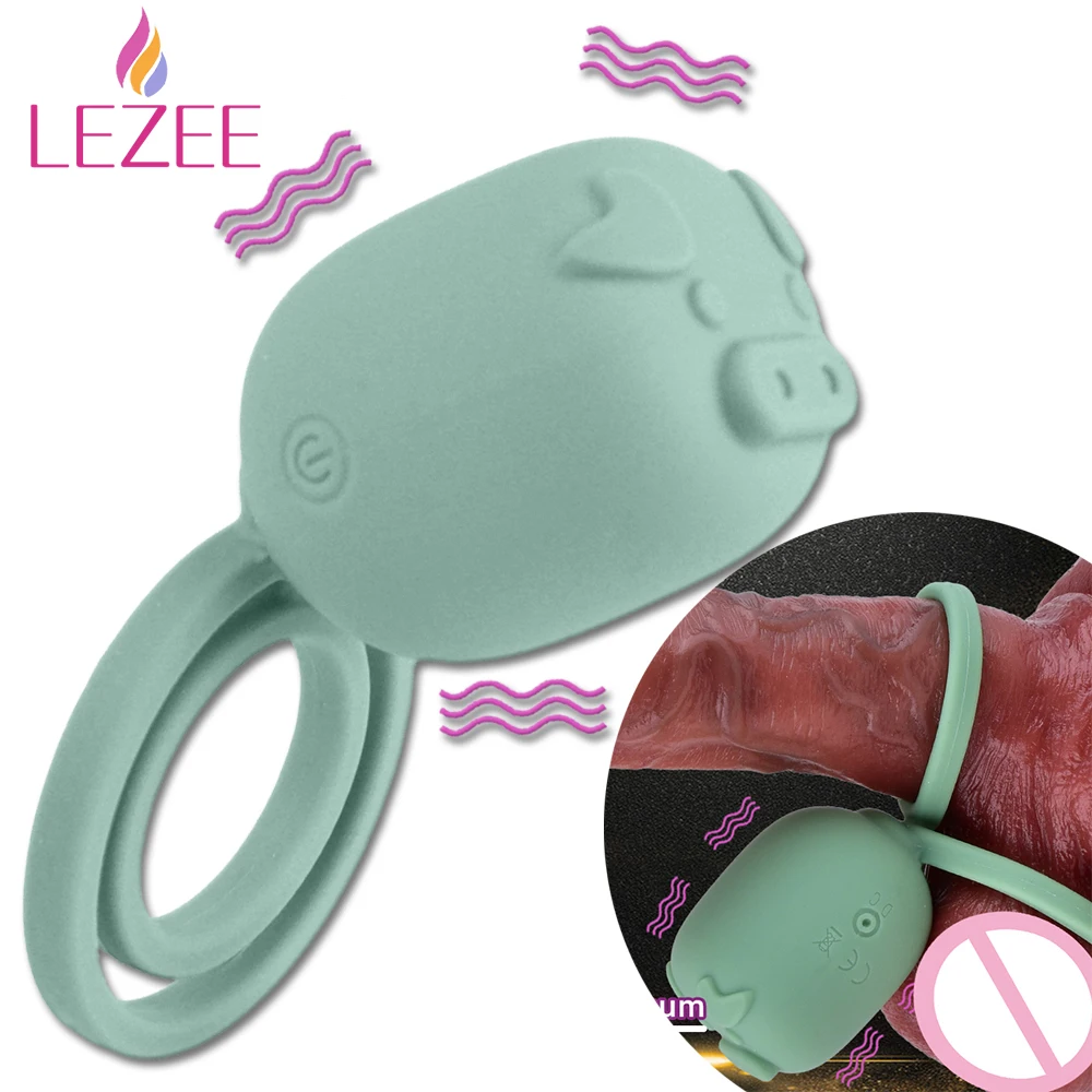 

LEZEE Penis Ring Vibrator Wireless Clitoris Stimulation Delay Ejaculation Cock Rings Enlargement Erection Vibrating Toys For Men