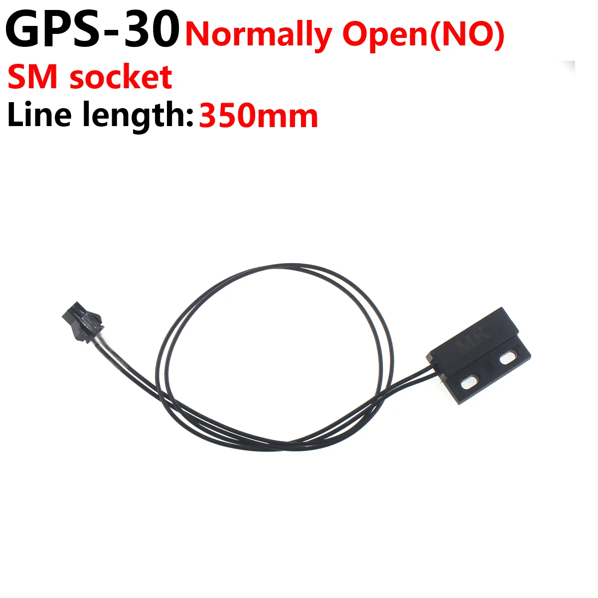 GPS-01/23/30 Rietbuisdraadlengte 350Mm Normaal Open/Normaal Gesloten Nabijheidsschakelaar Kleine Magnetische Schakelaar Plastic Bandkabel