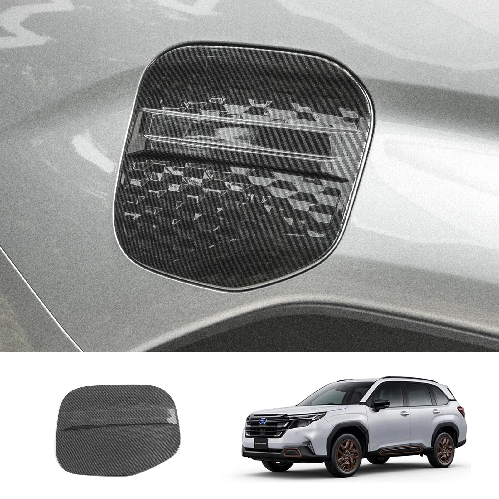 

Carbon Fiber Fuel Door Cover for Subaru Forester 2025 (Left/Right Hand Drive) - Interior Styling Accessory