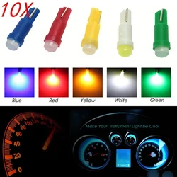 10pcs T5 1 LED SMD Ceramic Dashboard Gauge Instrument Car Auto Side Wedge Light Lamp