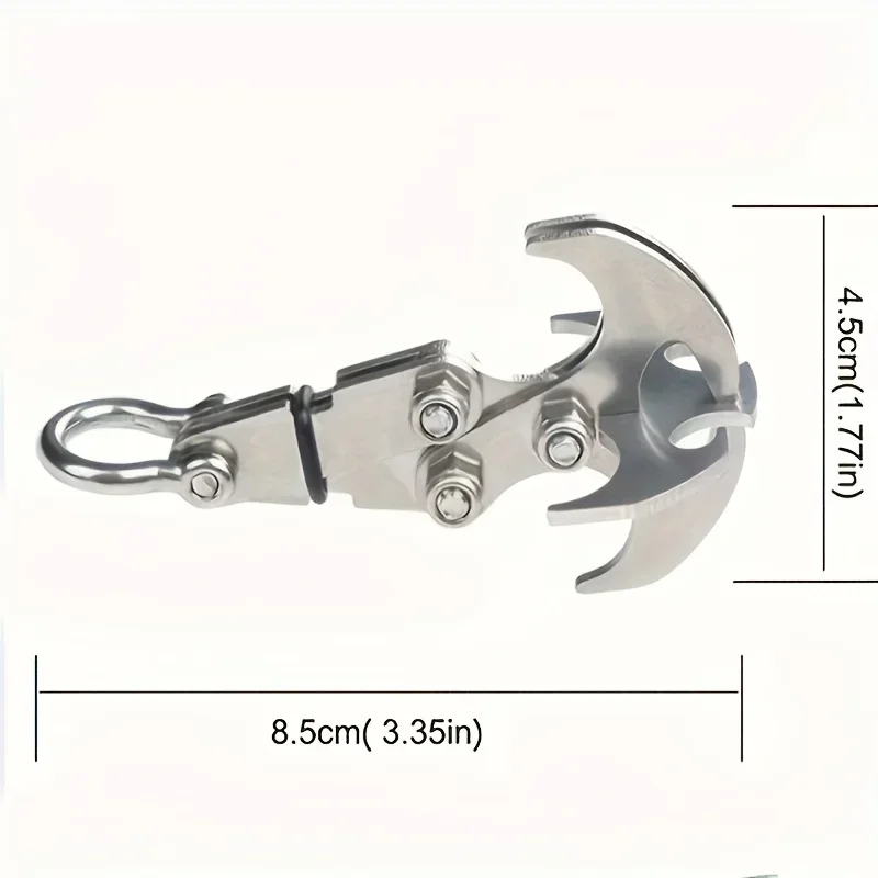 

Outdoor Adventure Climbing Hook Stainless Steel Folding Grab Hook Can Be Deployed As An Emergency Tool for EDC Hiking Trip