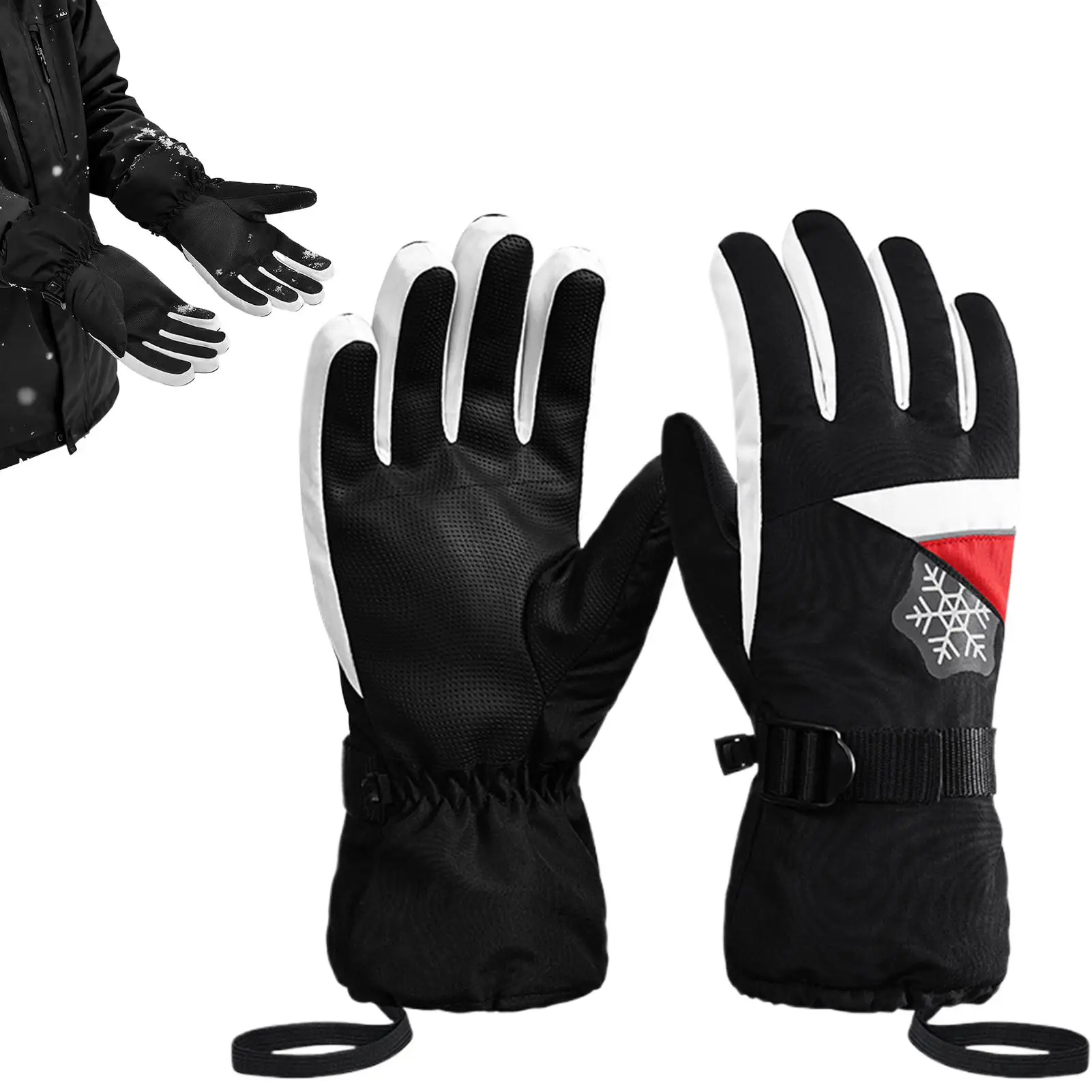 قفازات الثلج الحرارية الطقس البارد تدفئة اليد على الجليد قفازات للنساء دراجة نارية ركوب القيادة ركوب الدراجات الجري المشي لمسافات طويلة العمل