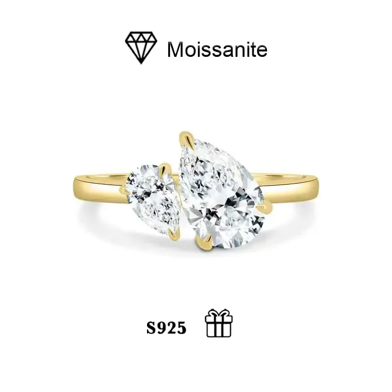 

925 Sterling Silver Certified Moissanite Diamond Ring for Women - Simple, Stylish, Unique, Trending, Ideal Holiday Gift