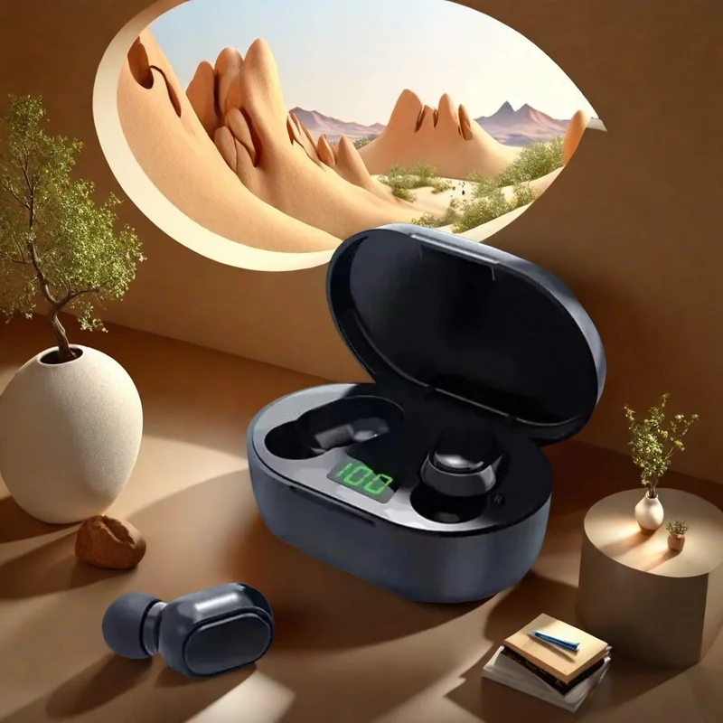 سماعات بلوتوث TWS سماعة بلوتوث لاسلكية مزودة بخاصية إلغاء الضوضاء مع سماعات ميكروفون لجميع الهواتف الذكية