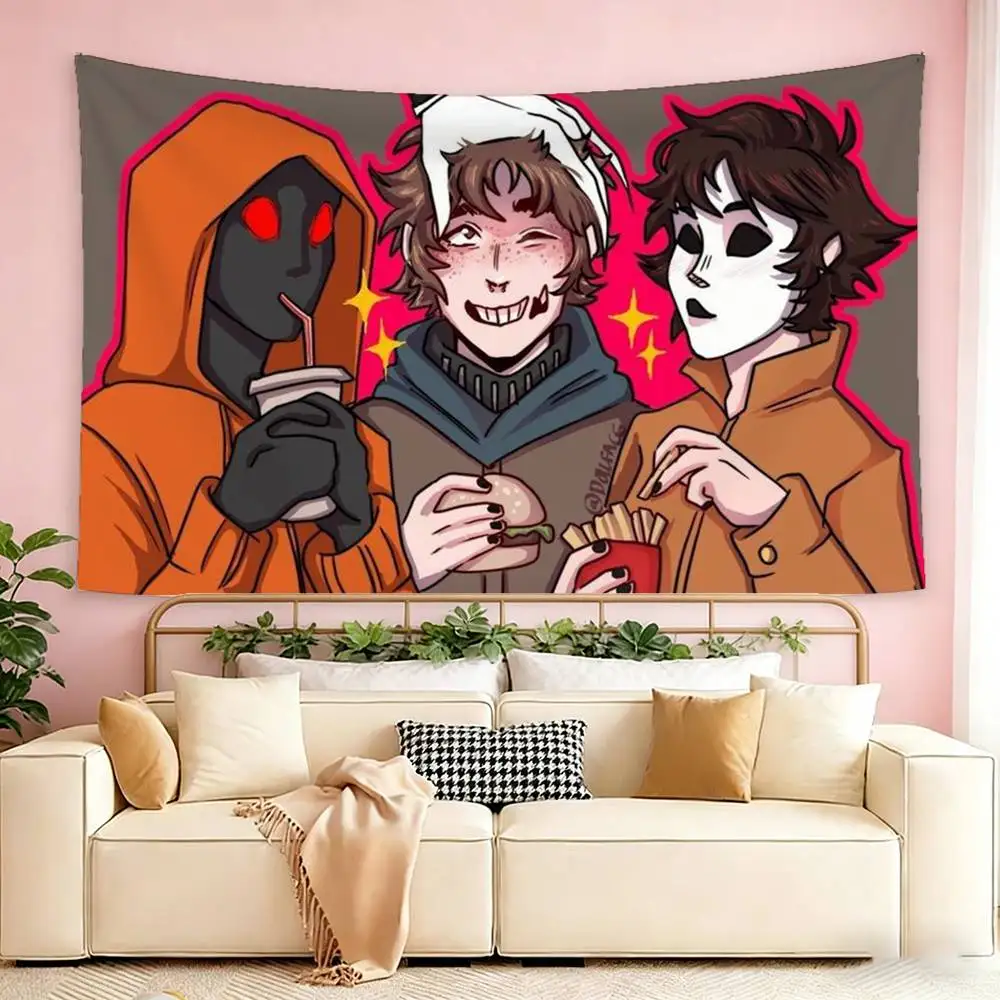 O-perator MH Marble Hornets Flags Wall Hanging Tapestry Outdoor Garage Room Decorative flag Background Blanket