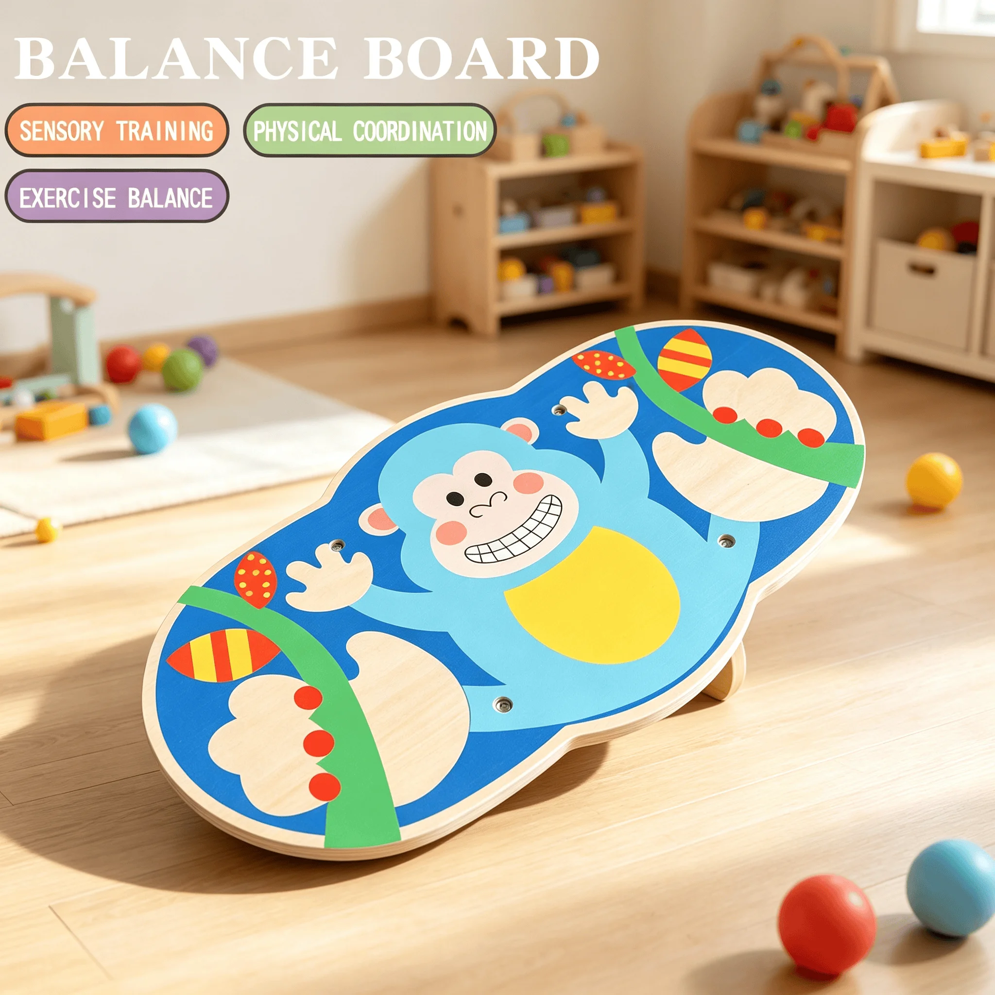 لوح توازن خشبي للأطفال، لعبة ت - مراجعة Balance Board Fitness وسعره
