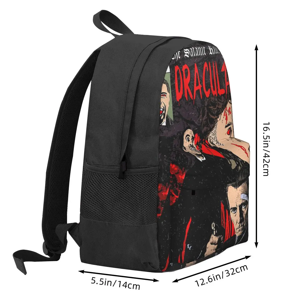 Os ritos satânicos de drácula mochila feminina moda crianças saco de escola filme de terror computador mochila viagem adolescente