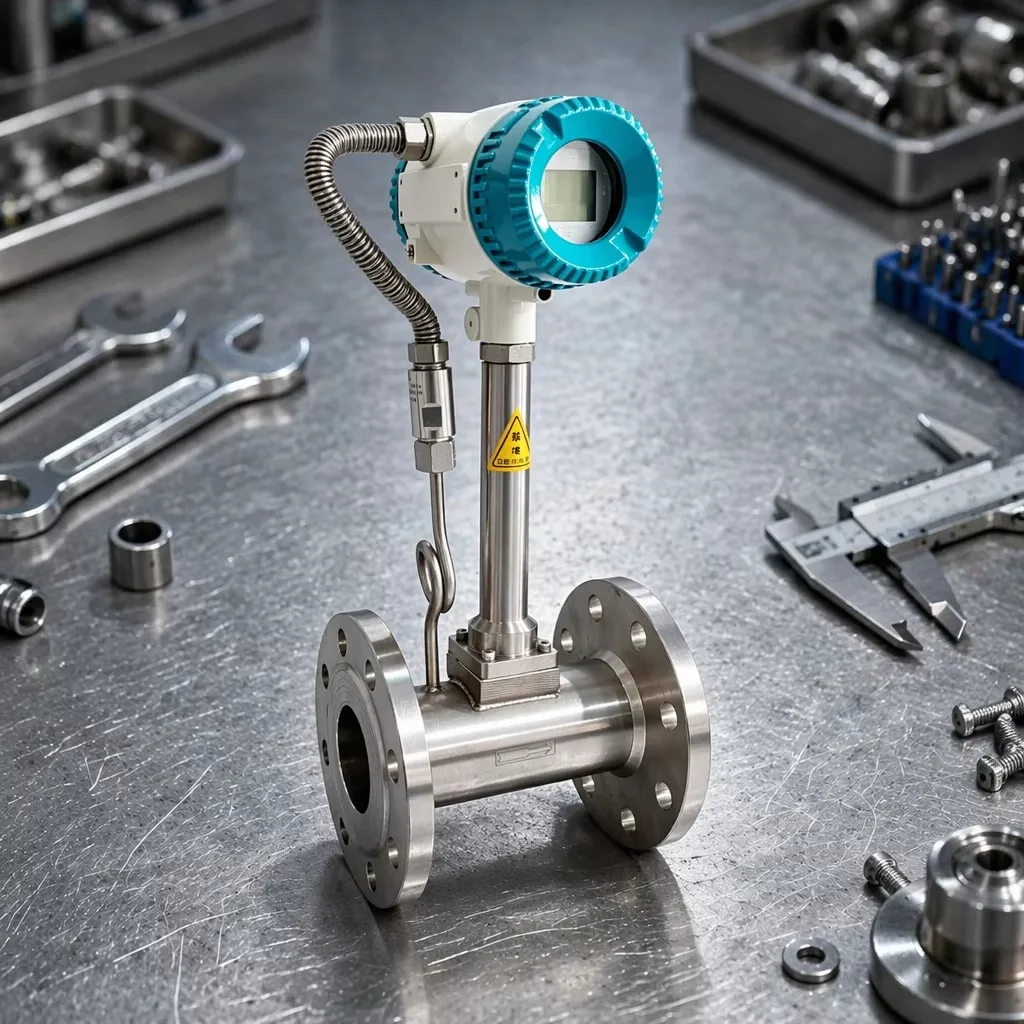 4-20mA HART PULSE Vortex Flow Meter Steam Control Unit for Water Gas Liquid Air Oil OEM Customizable SS304/SS316 +/-1%