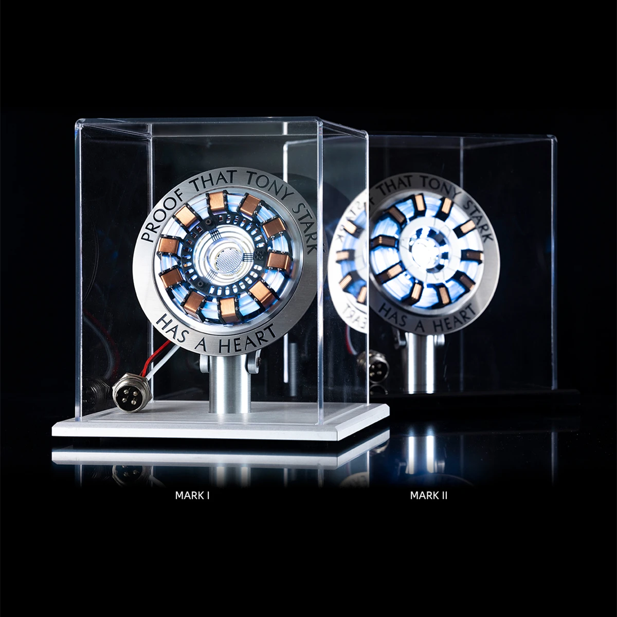 المنتقم الرجل الحديدي Mk1 MK2 توني ستارك قوس مفاعل قلب علامة الشكل مصباح ليد نموذج خارقة تأثيري اللعب الصدر مصباح الاطفال هدية #2