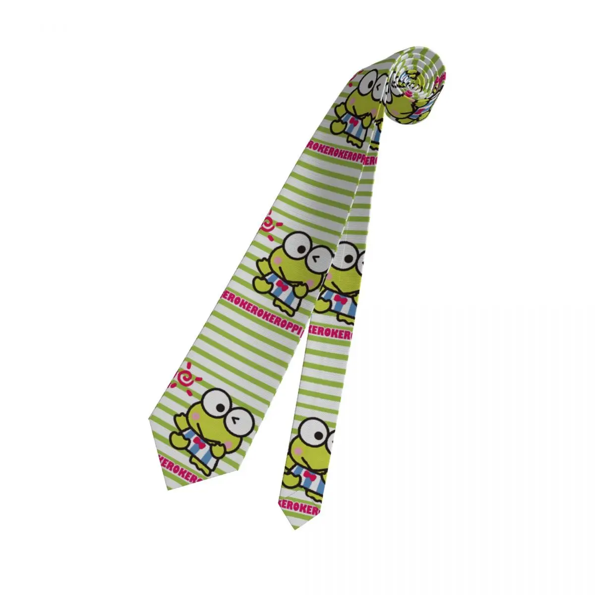 مخصص Keroppi كبير العينين الضفدع الكرتون ربطات العنق رجل الحرير مانغا ربطات العنق للأعمال