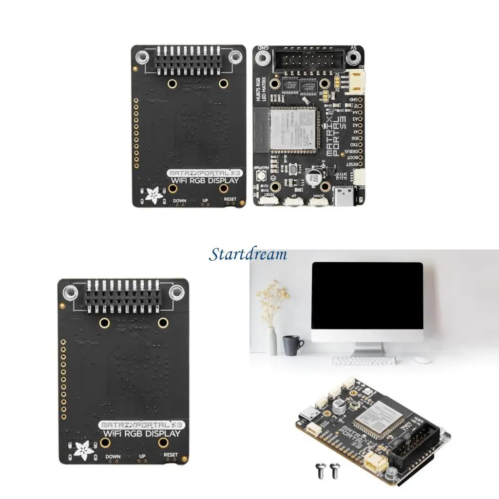 

Standard Black ESP32S3 LED Matrixes Portals for DIY Computer Projects K92C