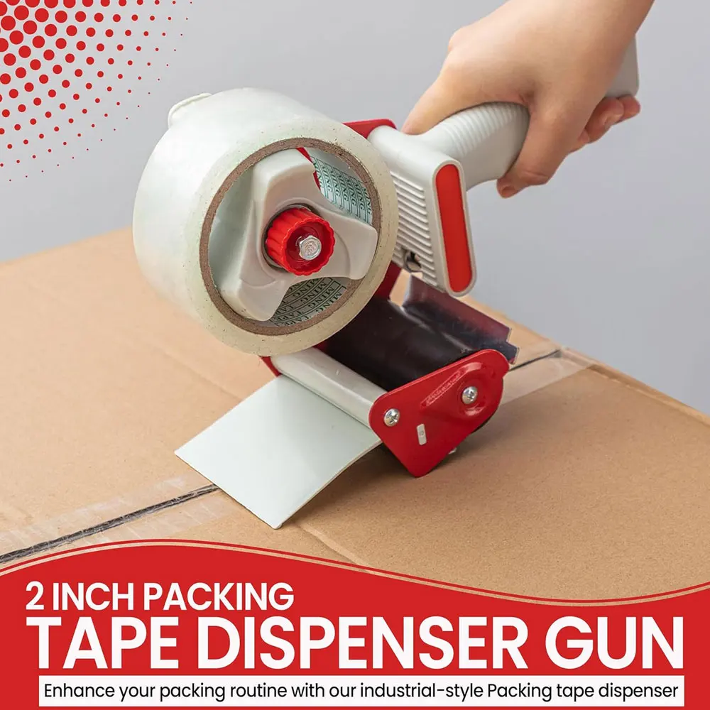 

1PC packaging tape dispensing gun, can accommodate 2-inch wide tape rolls, suitable for commercial packaging, carton sealing.