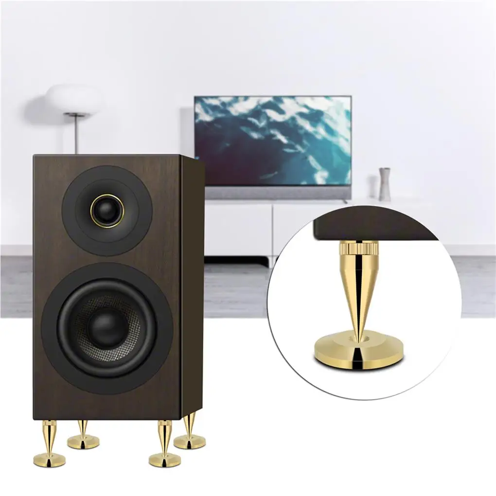 8 Pairs 6 x 36MM Copper Speaker Spike Isolation Stand + Base Pad Feet Mat image 6