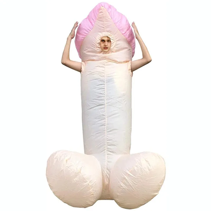 Disfraces de fiesta de Halloween disfraces de pene inflables divertidos y sexis condones protectores de seguridad Willy disfraces bajos de cuerpo completo