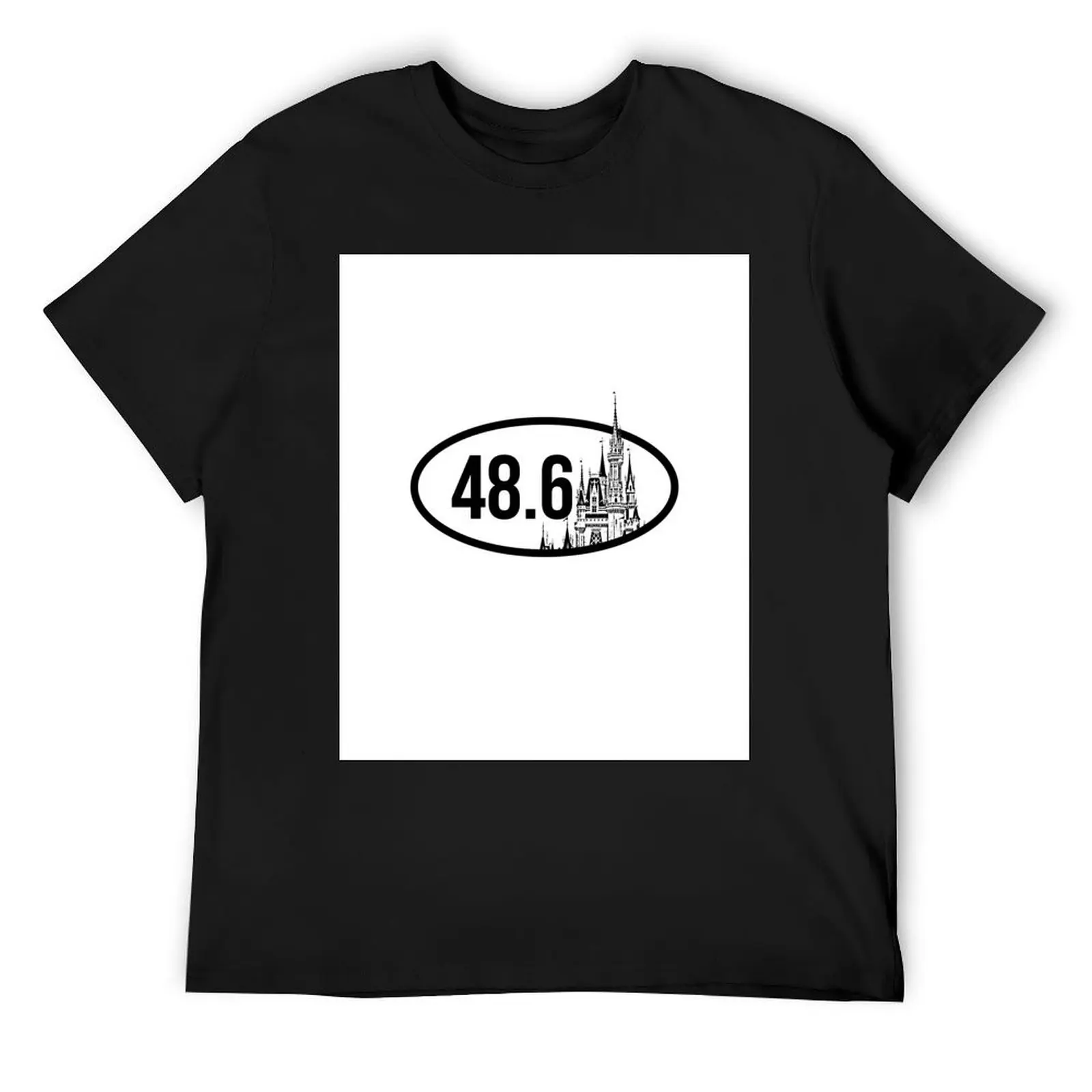 48.6 Magic Castle Sticker T-Shirt oversized customizeds rapper graphic tees tops Men's t-shirt