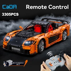 Cada 1:8 Design MOC Artemy Zotov Racing Car Mazda RX-7 RC Sports Car Building Blocks City Endurance Sports-Car Bricks Toys Gift