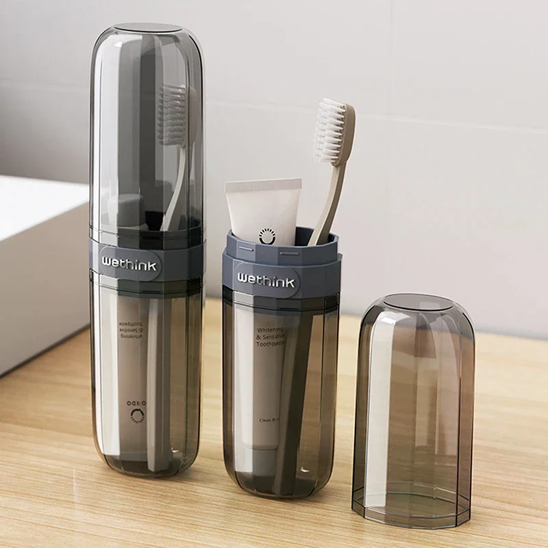 

Toothbrush Storage Box Portable Mouthwash Cup Toothpaste Storage Box Toiletry Set Travel Supplies Portable Toothbrush Cup