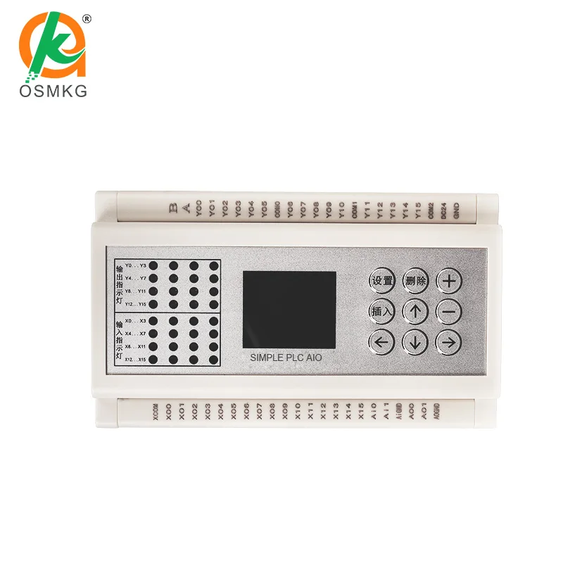 16-in 16-out Transistor Output PLC Programmable PLC 2 Channel Analog Input 2 Channel Pulse Outputs DC24V PLC for Motor