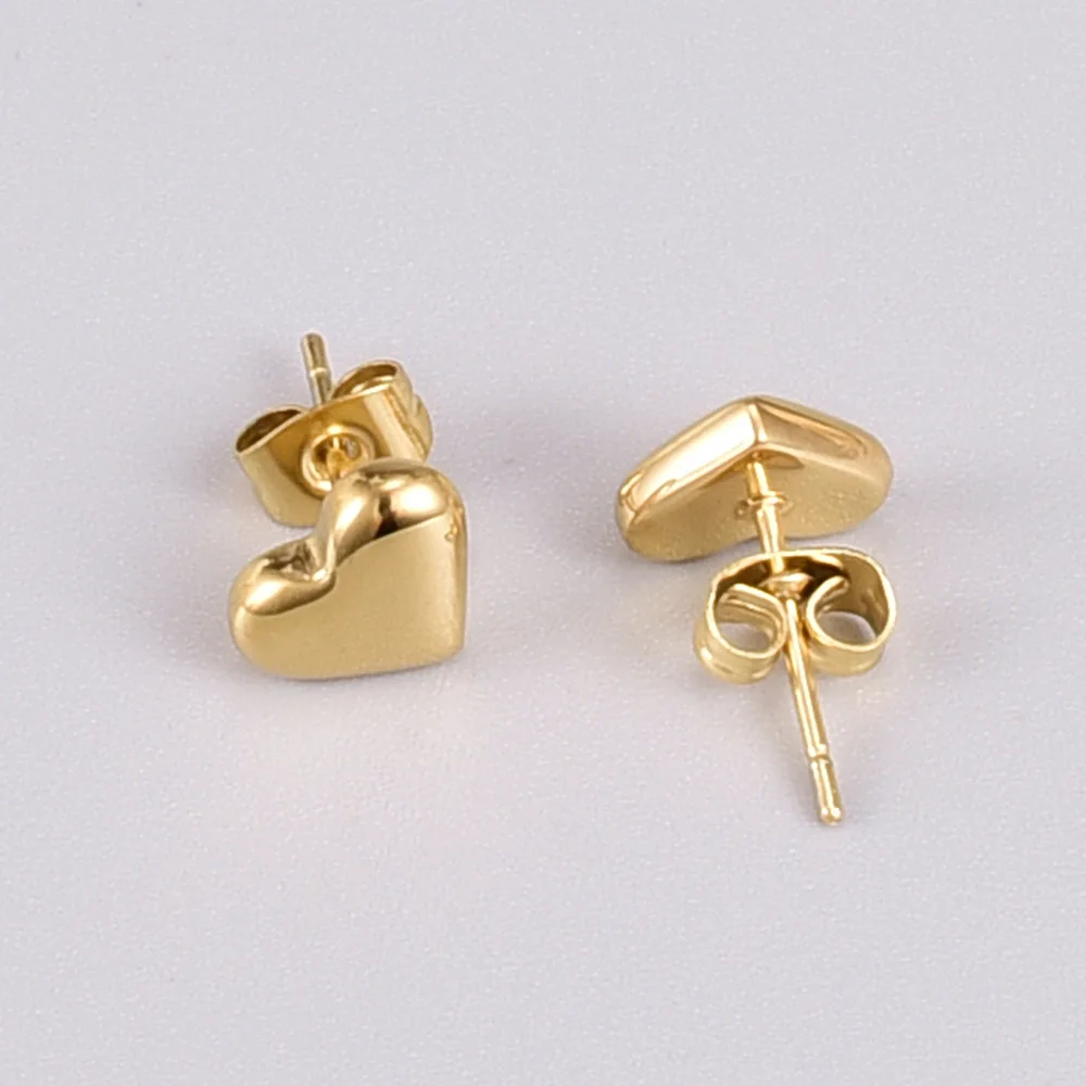Winzige Herz-Ohrstecker aus Edelstahl, 6x7mm Liebesherz-Ohrringe Minimalistischer Zarter Herzschmuck für Frauen – Detail 11