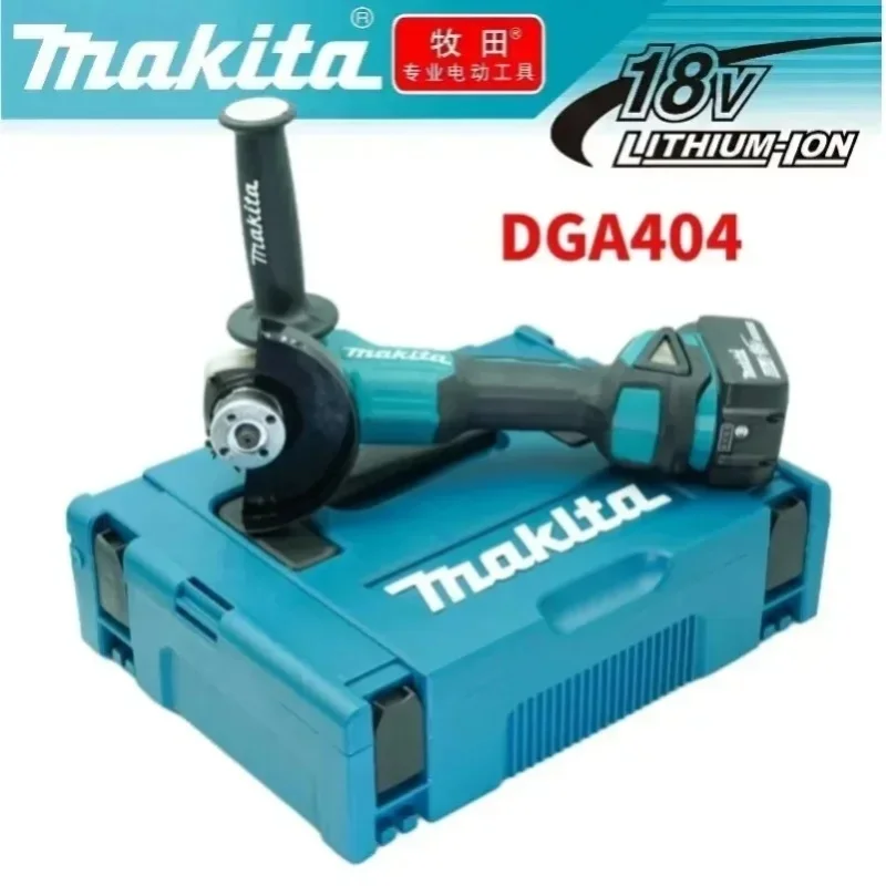Makita DGA404 Elektrischer Winkelschleifer, Bürstenloser Motor, 125mm, 18V Lithium-Akku für Schneiden, Polieren, Schwere Aufgaben, 18V 6Ah Batterie
