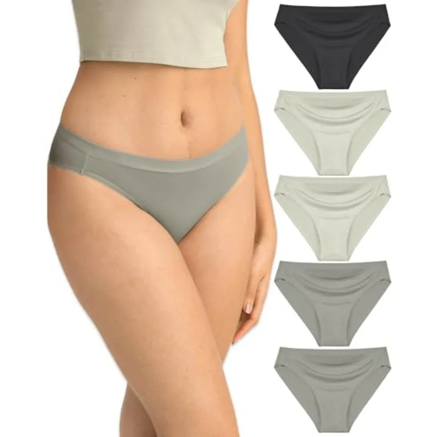 

Neione Women High Cut Cheeky Bikini Underwear Modal Stretch Breathable Quick Dry for Dance Travel