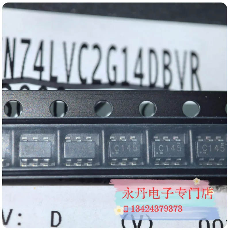 SN74LVC2G14DBVR SOT23-6 nuevo y original, serigrafía importada: C145 se puede fotografiar directamente!