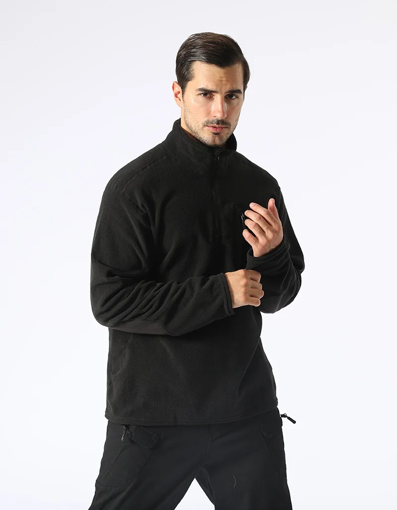 Herren Outdoor Wandern Warme Fleecejacke Liner Fans Trainingsjacken Herbst Winter Winddichte Pullover Tops – Detail 7