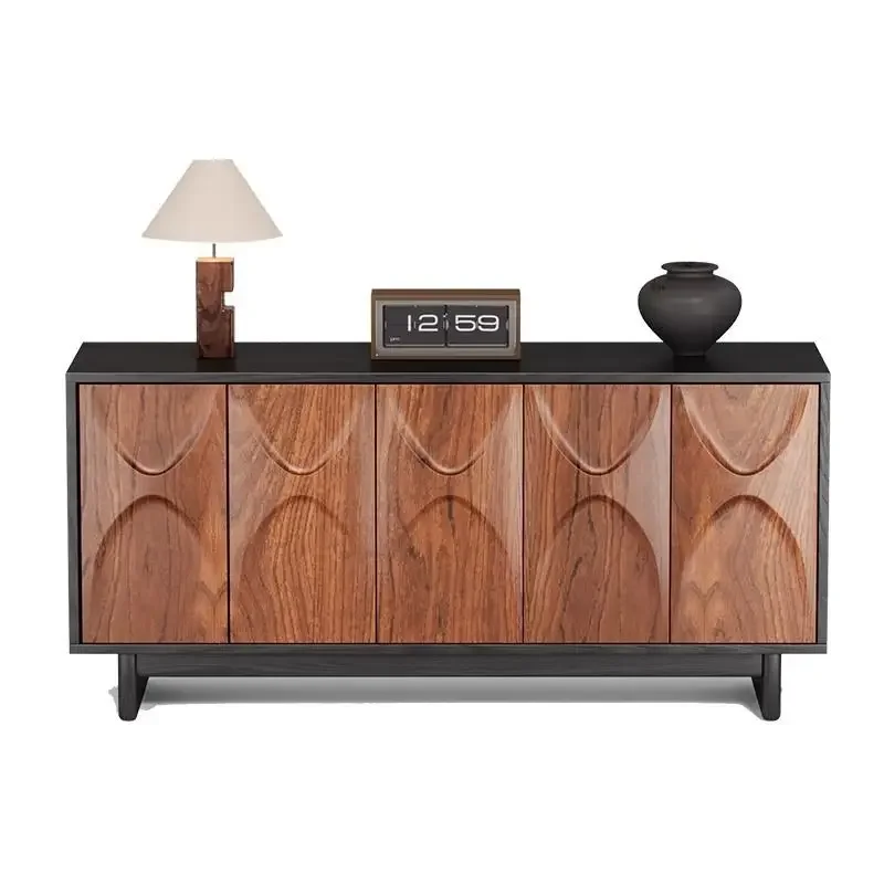 

Retro medieval style dining side cabinet home living room porch cabinet B & B Chinese style solid wood tea cabinet multi-laye