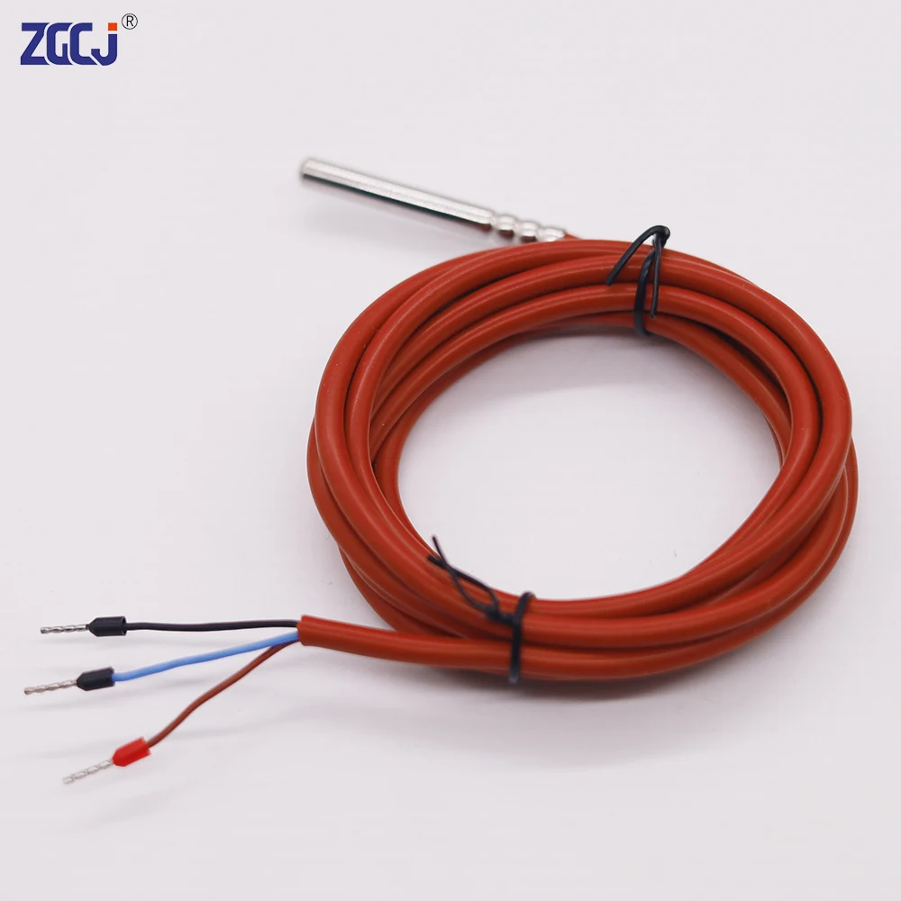Imagem -04 - Sensor de Temperatura Impermeável Pt1000 Sonda de Alta Temperatura Resistência Térmica com Cabo do Silicone20200c