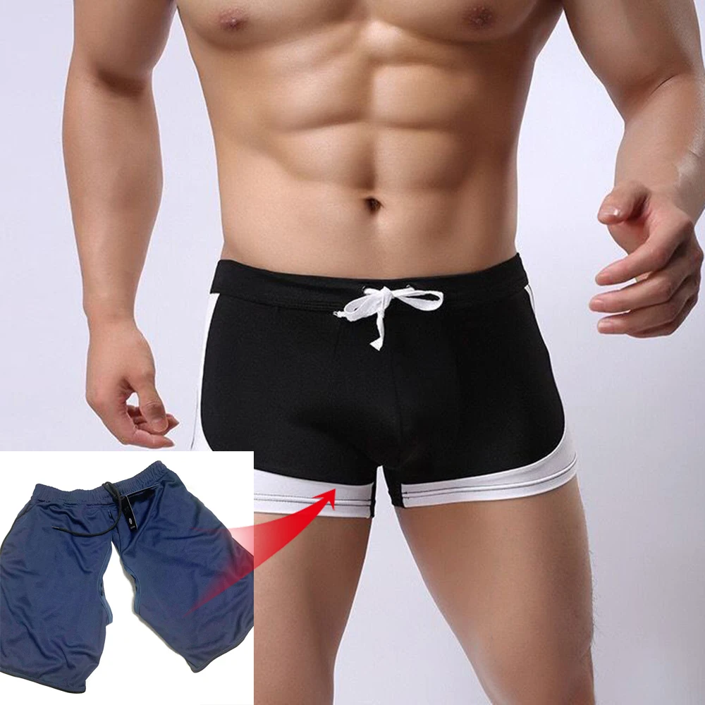 

Invisible Open Crotch Outdoor Sex Men's Shorts Beach Pants Fashion Boxing Short Trousers Gay Erotic Clothing Soft Breathable