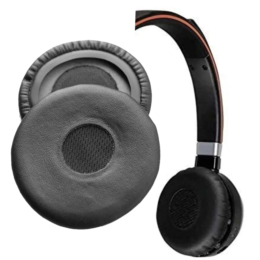 V-MOTA 65UC Ear Pads Compatible with Jabra Evolve 65/40 / 30/20 UC/MS/SE, 30II Professional Headphones (Black 1 Pair)