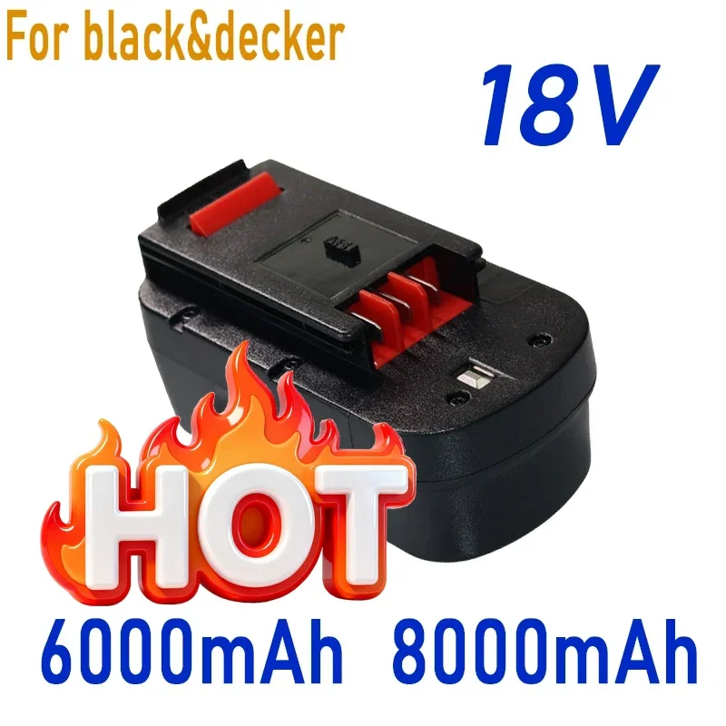 🎠For Black&Decker 18V 6000mAh/8000Ah A18 A1718 A18NH HPB18 HPB18-OPE FS1800CS FS1800D FS1800D-2 FS1800ID Battery🛡️