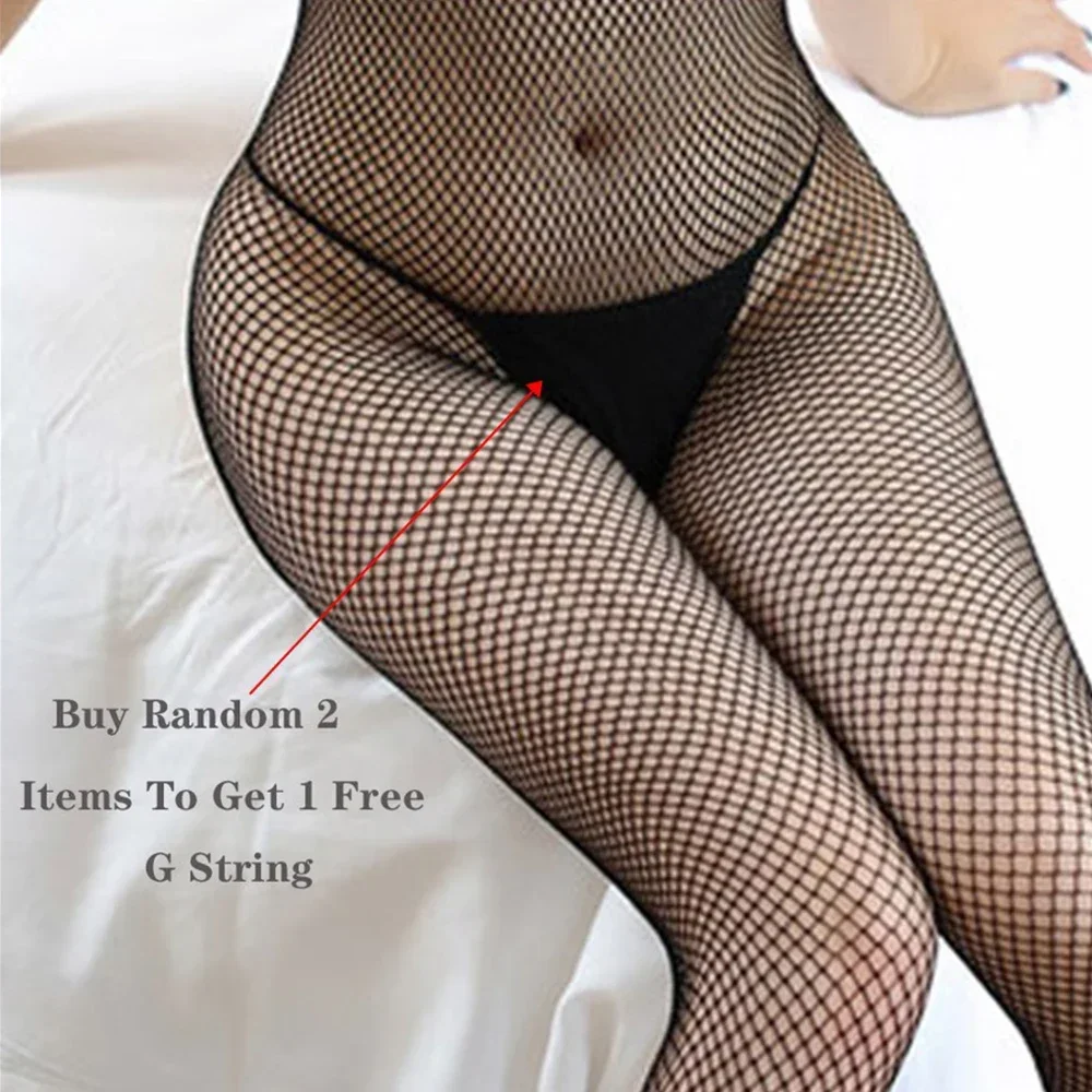 2024 New Plus Size Bodystocking Bodysuits For Women Sexy Fishnet Lingerie Babydoll Dress Porno Underwear Mesh Stockings For Sex