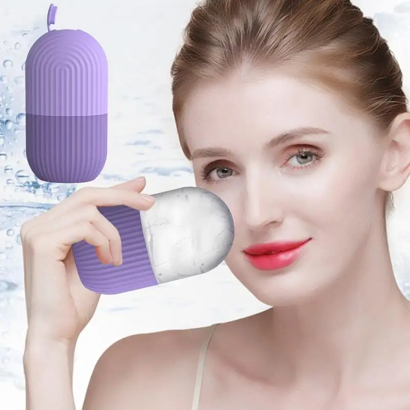 Ice Face Roller Ice Cube Beauty Massage Silicone Ice Mold For Eye Puffiness Ice Facial Roller Shrink Pores Multifunctional Mold