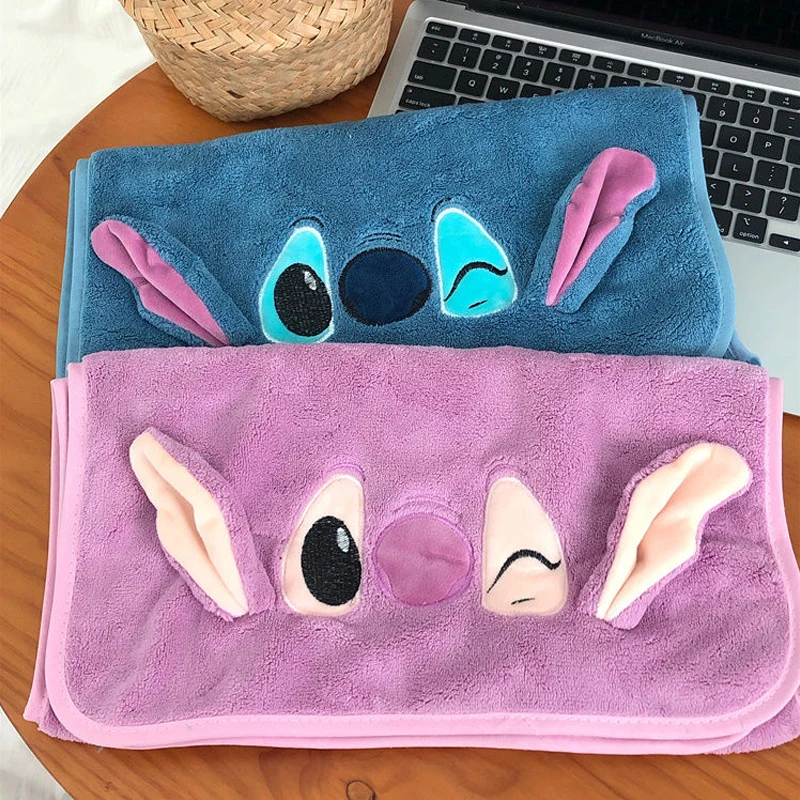 

Kawaii Cute Stitch Towel Female Ins Couple Cartoon Absorbent Coral Velvet Soft Face Wash Towel Student Household Face Towel