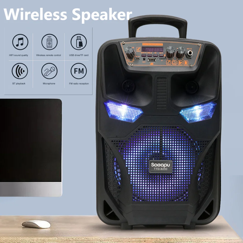 Portable Bluetooth Speaker Wireless Speaker Support FM Radio Subwoofer Stereo Loud Speaker Loud Boom Box for Outdoor Home Party