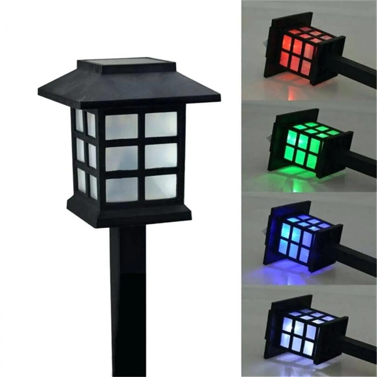 Solar Light Powered LED Garden Lamp Outdoor Rain-proof Rechargeable Sunshine Charging Waterproof For Walkway Yard Gate Road Path